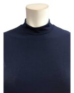 Navy Polo neck plus size miracle shape top close up