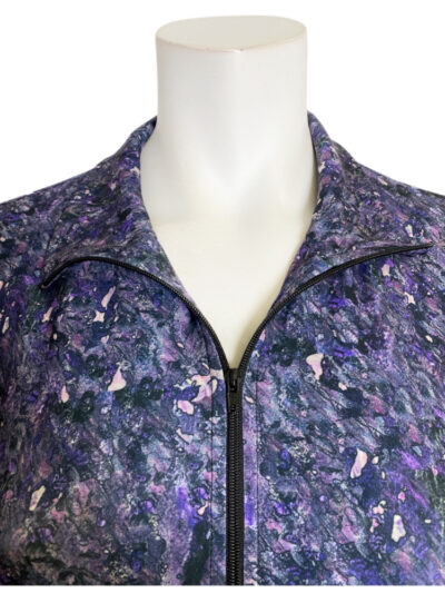 Purple Compose - Plus size - Bon Bon - Miracle side point zip up jacket - close-up